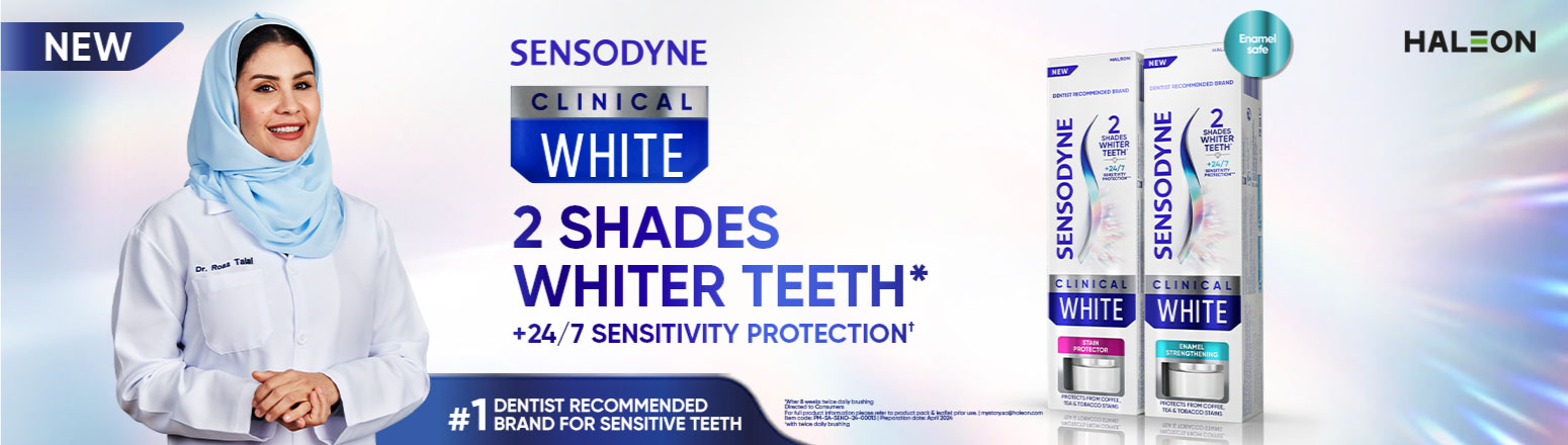 Sensodyne Clinical White banner
